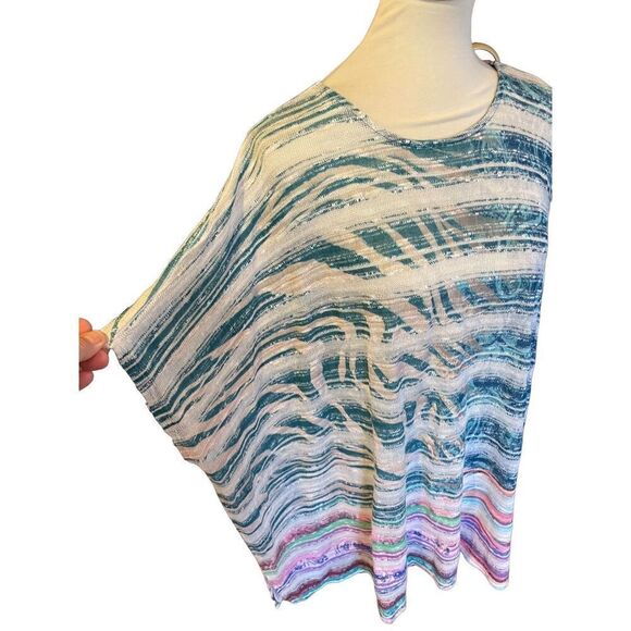 Avenue Womens Sweater Batwing Sleeve Scoop Neck Stretch Multicolor Size 18/20 - Picture 3 of 12